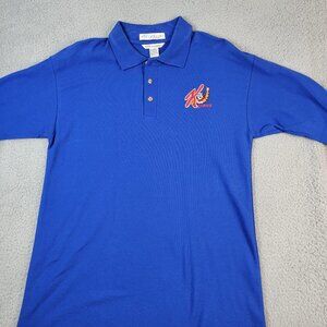 Vintage Y2K Tony the Tiger Frosted Flakes‎ Polo Men's Large Short Sleeve Blue